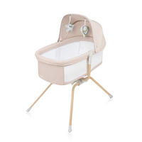 REISEBETT Malin Evo Naturfarben, Weiß, Beige  - Beige/Naturfarben, Basics, Kunststoff (107/63/93cm) - Lionelo