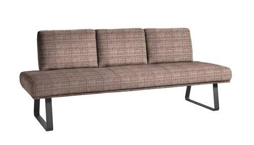 SITZBANK 209/92/78 cm  in Braun, Schwarz  - Schwarz/Braun, Design, Textil/Metall (209/92/78cm) - Dieter Knoll