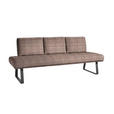 SITZBANK 209/92/78 cm  in Braun, Schwarz  - Schwarz/Braun, Design, Textil/Metall (209/92/78cm) - Dieter Knoll