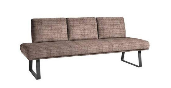 SITZBANK 209/92/78 cm  in Braun, Schwarz  - Schwarz/Braun, Design, Textil/Metall (209/92/78cm) - Dieter Knoll