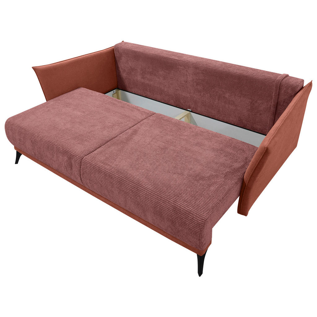 Thumbnail - Carryhome Schlafsofa, Rosa, Altrosa, Textil, 2-Sitzer, Füllung: Schaumstoffflocken,Schaumstoffflocken, 223x72x100 cm, Li...