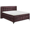 BOXSPRINGBETT 180/200 cm  in Aubergine  - Aubergine/Schwarz, Konventionell, Kunststoff/Textil (180/200cm) - Modante