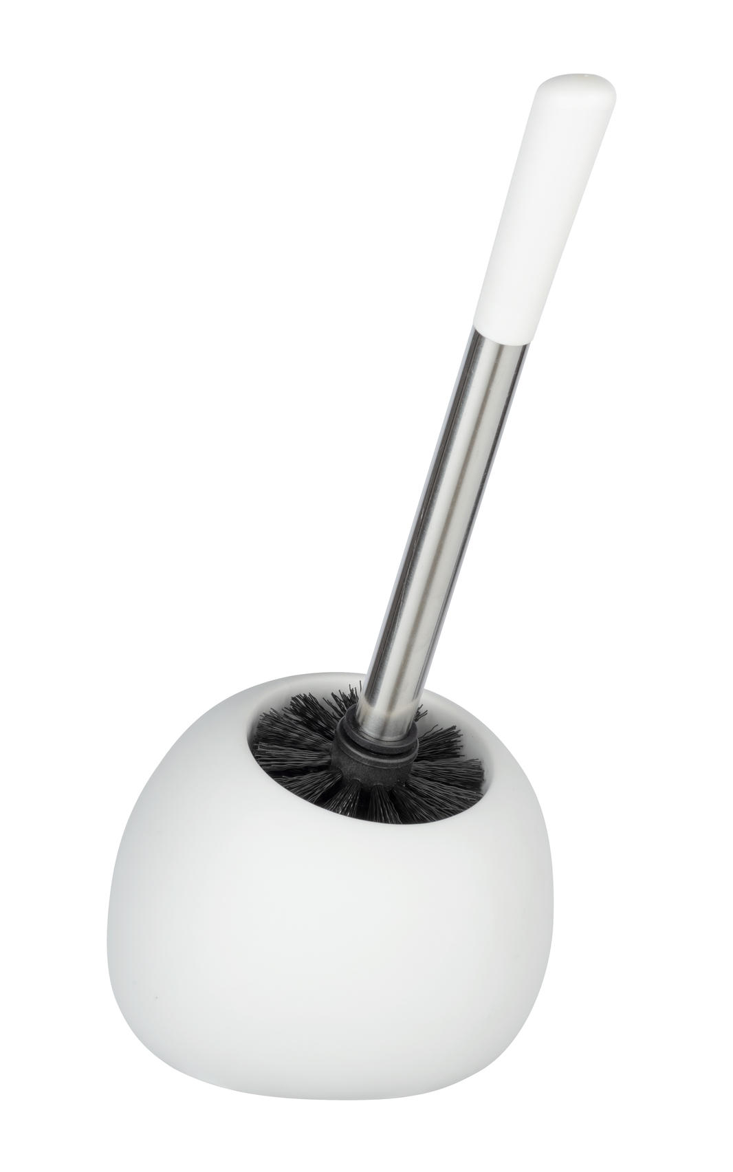 TOALETTBORSTSET i plast  plast   - vit/aluminiumfärgad, Basics, plast/keramik (15/37cm)