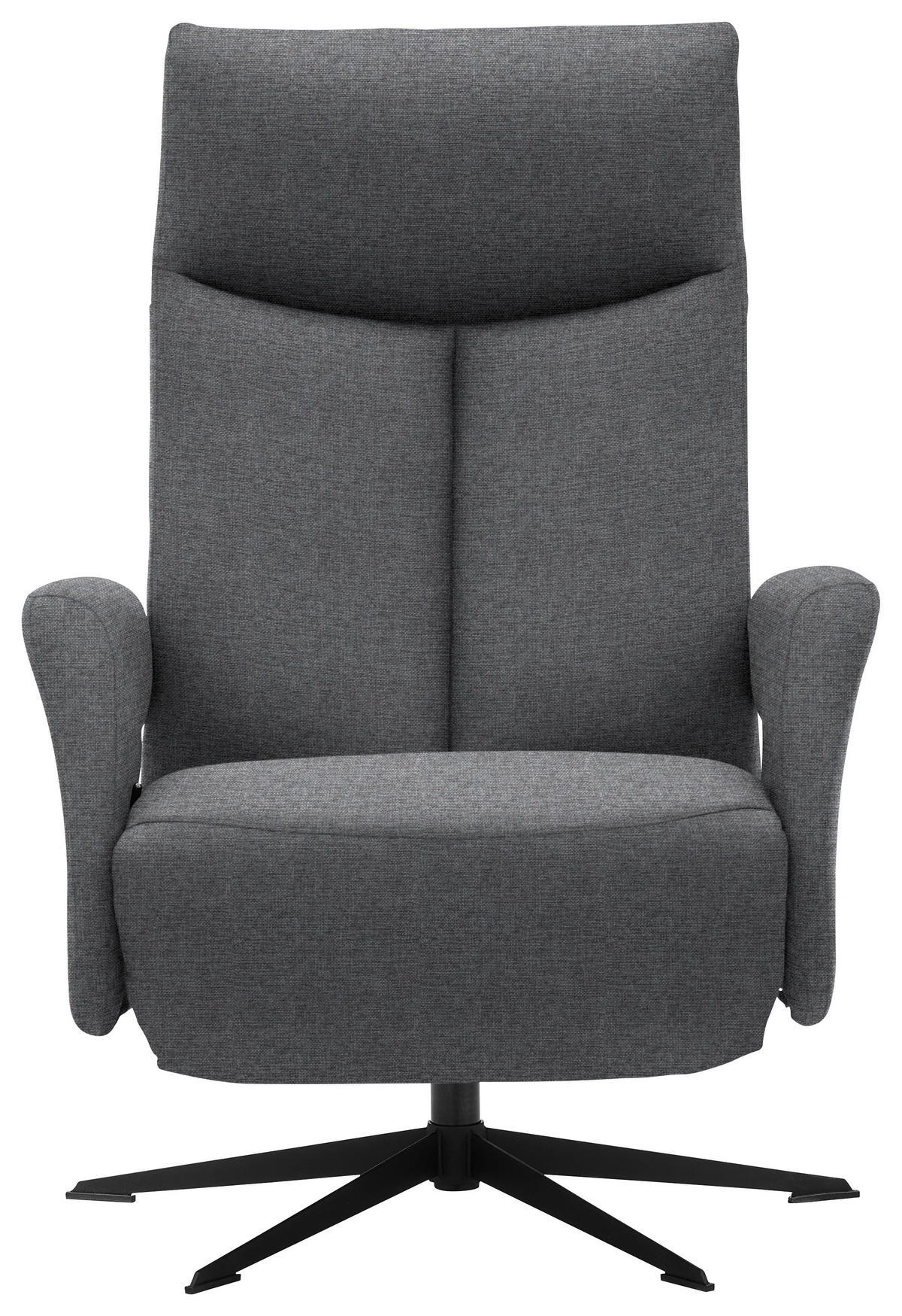 RELAXSESSEL in Textil Grau  - Schwarz/Grau, Design, Textil/Metall (74/105/82cm) - Welnova