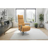 RELAXSESSEL TV VARIO COMFORT E S1 Flachgewebe Kopfteilverstellung, Rücken echt    - Silberfarben/Senfgelb, Basics, Textil/Metall (70/124/85cm) - Sit & More