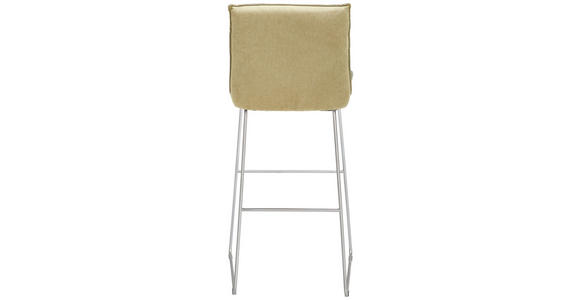BARHOCKER in Metall, Textil Grün, Edelstahlfarben, Hellgrün - Edelstahlfarben/Hellgrün, Design, Textil/Metall (51/107/59cm) - Dieter Knoll