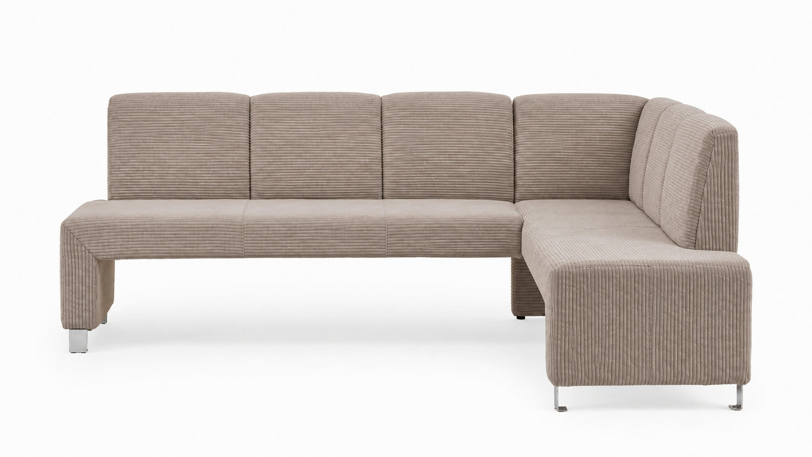 ROHOVÁ LAVICE, buk, světle hnědá, cappuccino - barvy stříbra/cappuccino, Moderní, kov/dřevo (264/197cm) - Livetastic