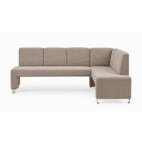 KLUPA KUTNA  svijetlo smeđa, cappuccino  drvo, tekstil, drvni materijal      - srebrne boje/svijetlo smeđa, Moderno, drvni materijal/drvo (264/197cm) - Livetastic