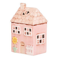DEKORAČNÍ DŮM - pink, Basics, keramika (12/9/18cm)