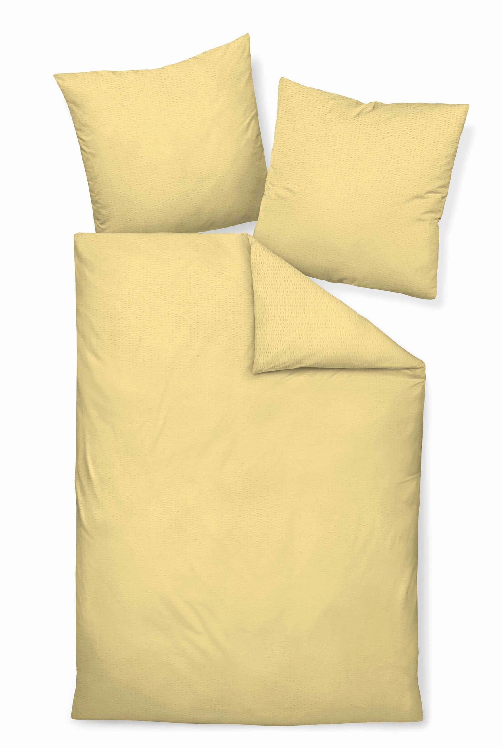 BETTWÄSCHE Seersucker 155/200 cm  - Gelb, Basics, Textil (155/200cm) - Janine