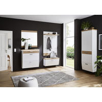 GARDEROBENSCHRANK 64/187/31 cm  - Weiss/Eichefarben, Design, Holz/Holzwerkstoff (64/187/31cm) - Dieter Knoll