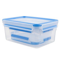 FRISCHHALTEDOSENSET CLIP & GO 3-teilig  - Klar/Hellblau, Basics, Kunststoff - Emsa