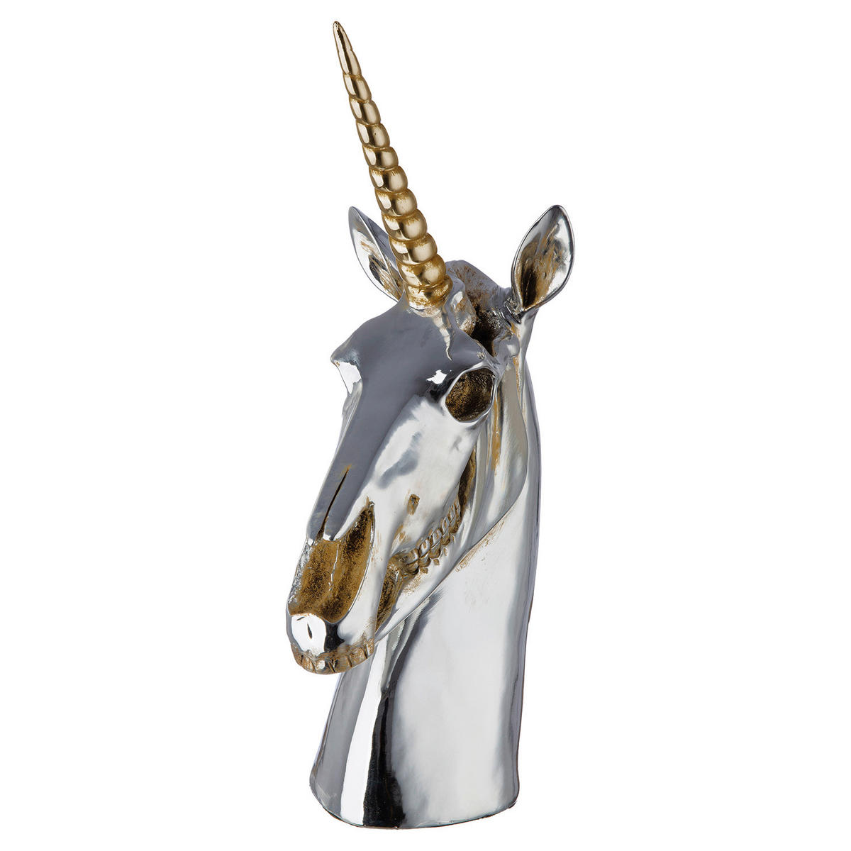 DEKOEINHORN - Silberfarben, Basics, Kunststoff (18/32,5/11cm)