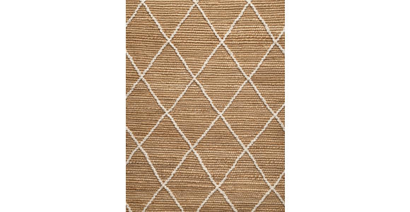LÄUFER 80/200 cm Kunu Weiß, Sandfarben - Sandfarben/Weiß, Basics, Textil (80/200cm) - Novel