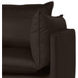 ECKSOFA in Samt Dunkelbraun  - Dunkelbraun/Schwarz, Design, Textil/Metall (200/241cm) - Carryhome