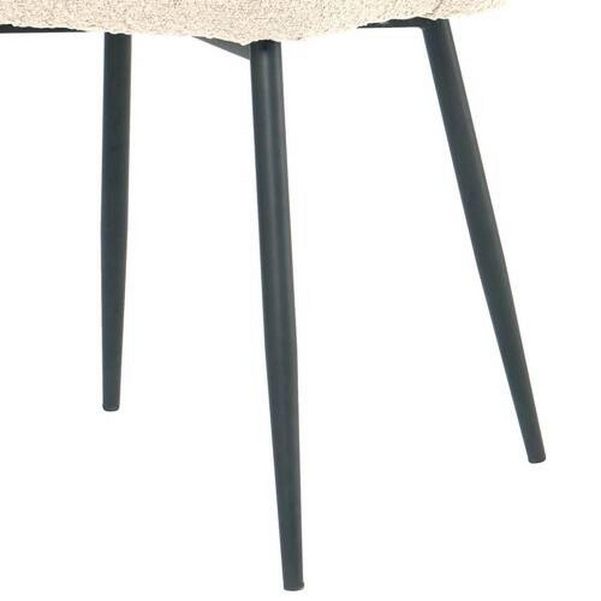STUHL  in Eisen Bouclé Metall, Textil  - Creme/Schwarz, LIFESTYLE, Textil/Metall (57/82/59cm) - home24