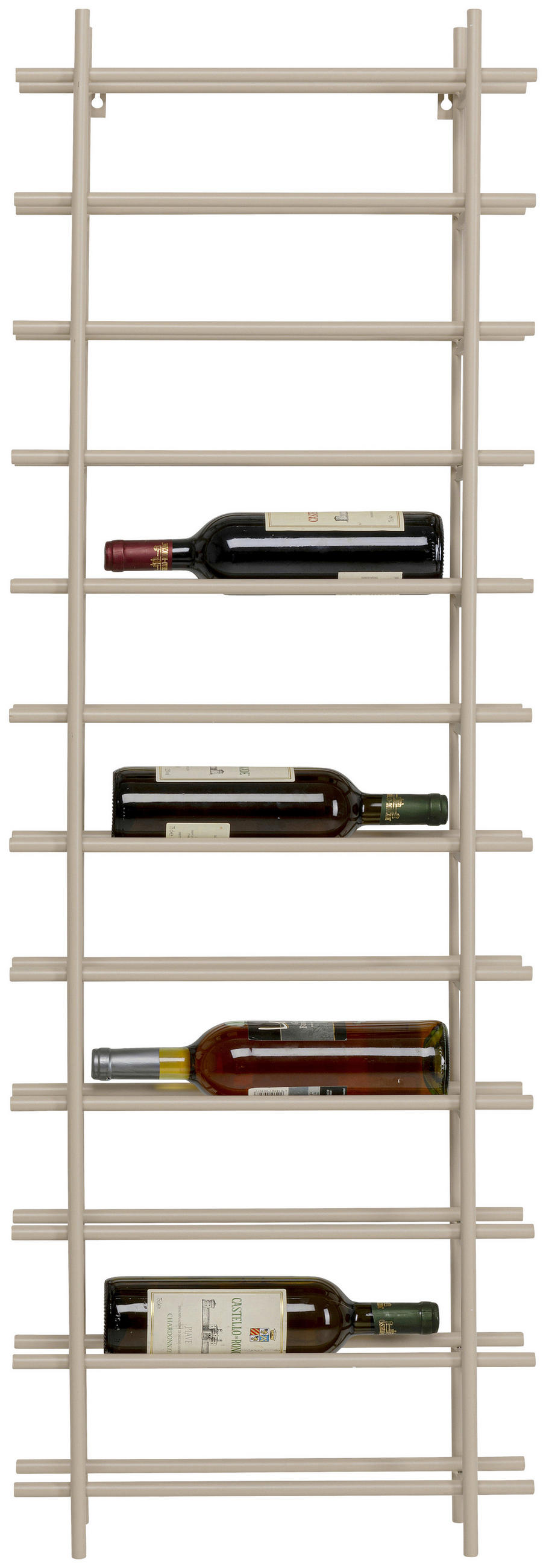 WEINREGAL  - Greige, KONVENTIONELL, Metall (45/136/11cm) - Kare-Design