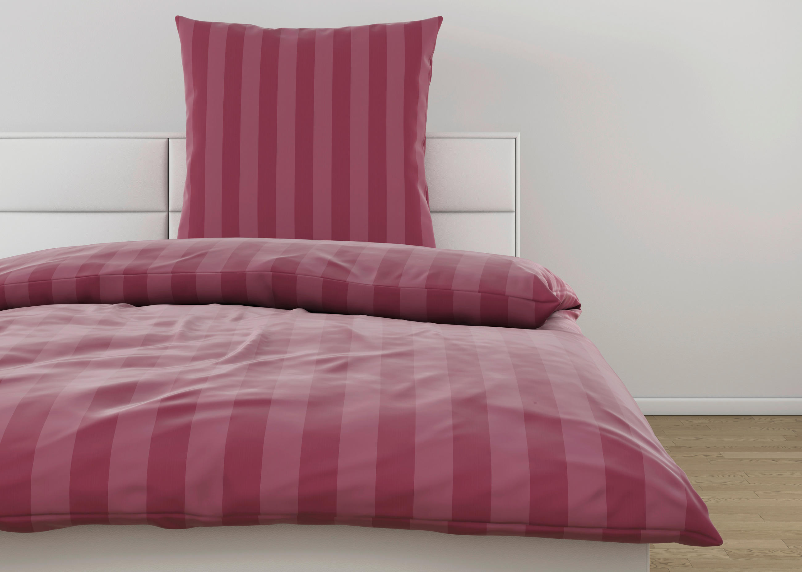 BETTWÄSCHE Damast 155/220 cm  - Pink, KONVENTIONELL, Textil (155/220cm) - Ambiente
