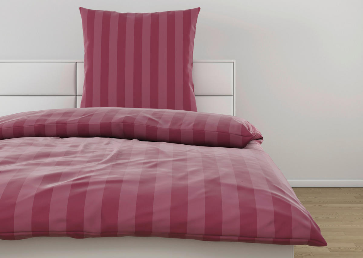 BETTWÄSCHE Damast 155/220 cm  - Pink, KONVENTIONELL, Textil (155/220cm) - Ambiente