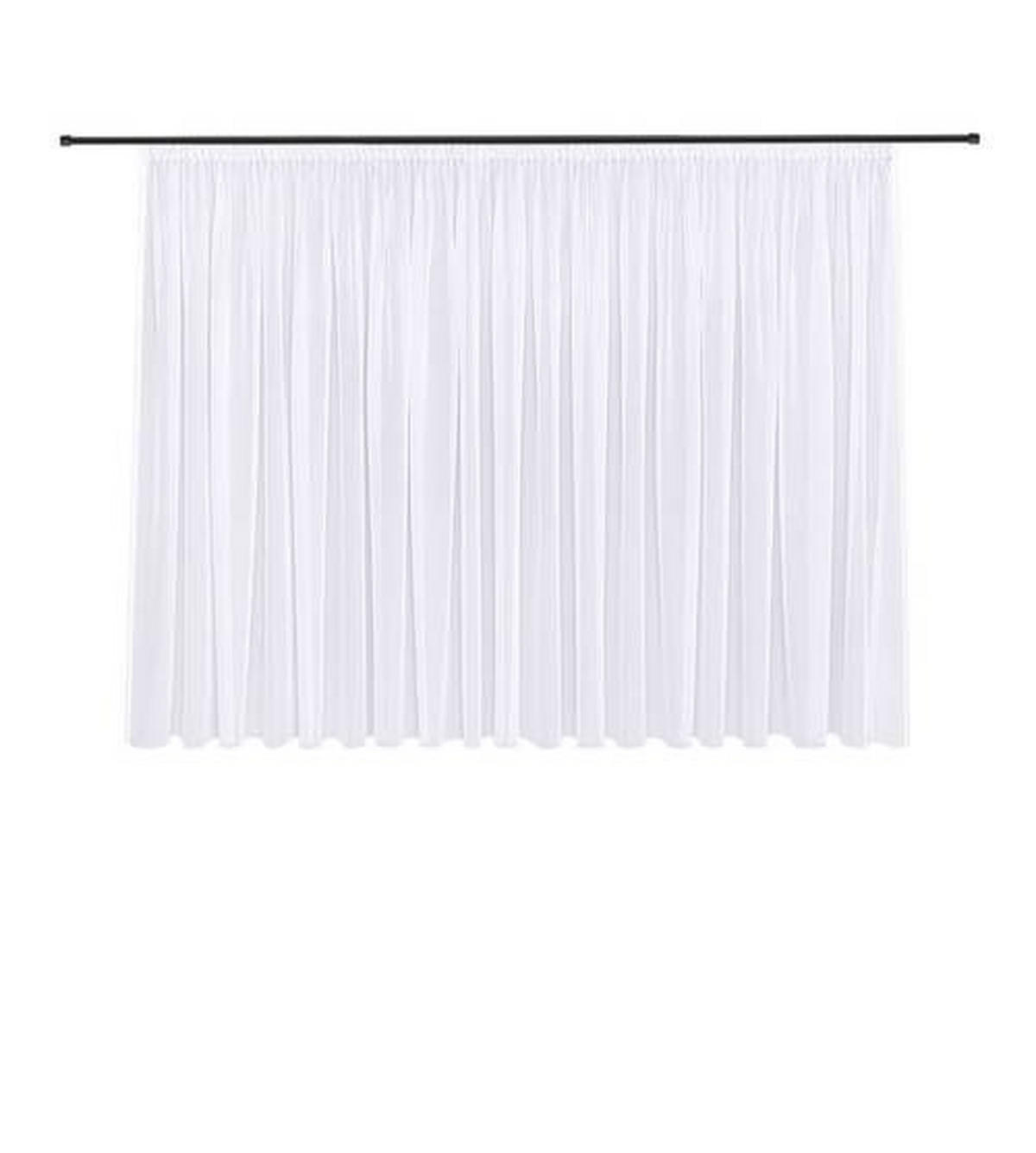 FERTIGSTORE  transparent  450/175 cm   - Weiß, Basics, Textil (450/175cm)