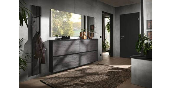 HÄNGESCHUHSCHRANK 98/88/20 cm - Anthrazit/Schwarz, Design, Holz/Metall (98/88/20cm) - Johann Jakob