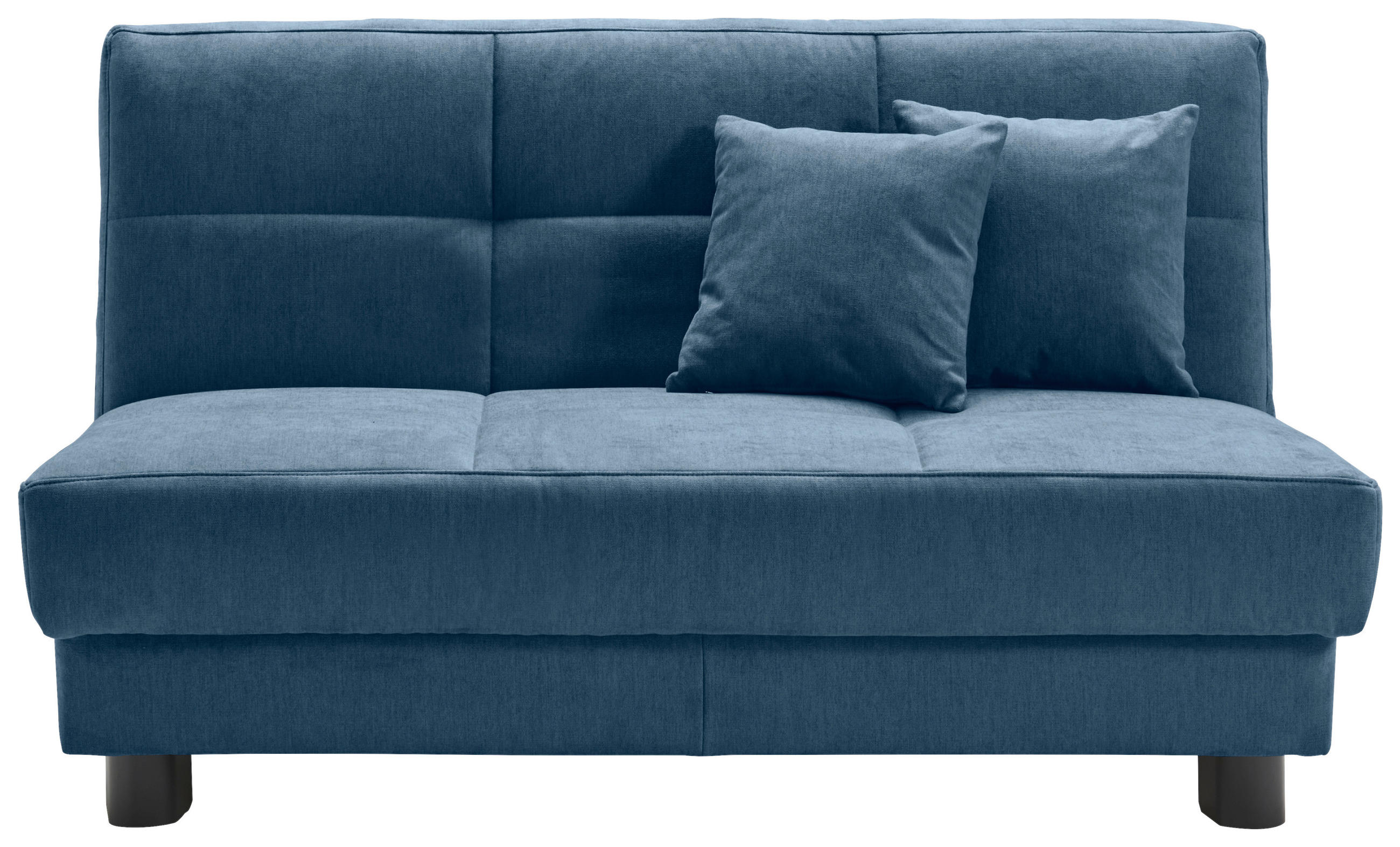 SCHLAFSOFA Mikrovelours Blau  - Blau/Schwarz, KONVENTIONELL, Textil/Metall (145/85/100cm) - Carryhome