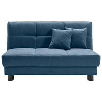 SCHLAFSOFA Mikrovelours Blau  - Blau/Schwarz, KONVENTIONELL, Textil/Metall (145/85/100cm) - Carryhome