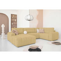 WOHNLANDSCHAFT in Gelb  - Gelb/Schwarz, Design, Kunststoff/Textil (184/333/213cm) - MID.YOU