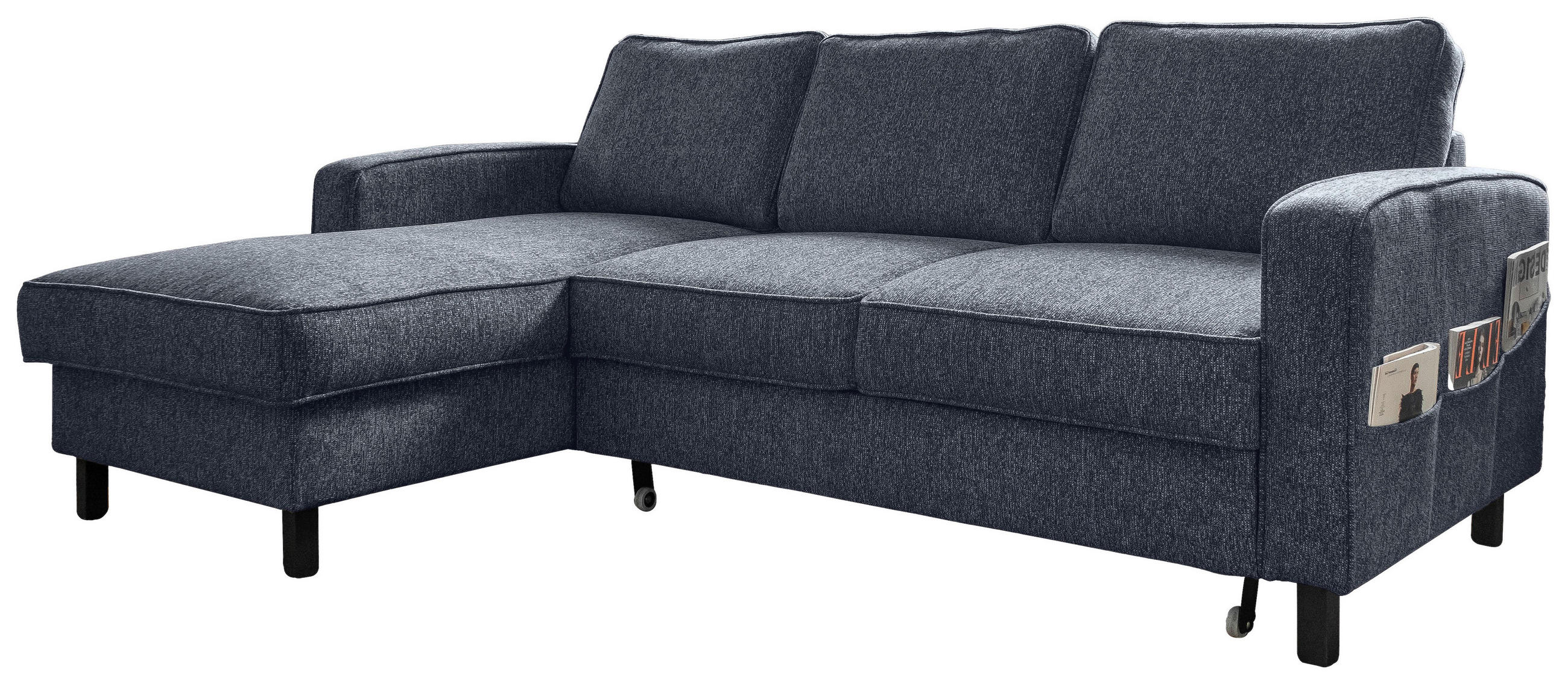 MID.YOU ROHOVÁ SEDACIA SÚPRAVA, textil, tmavomodrá