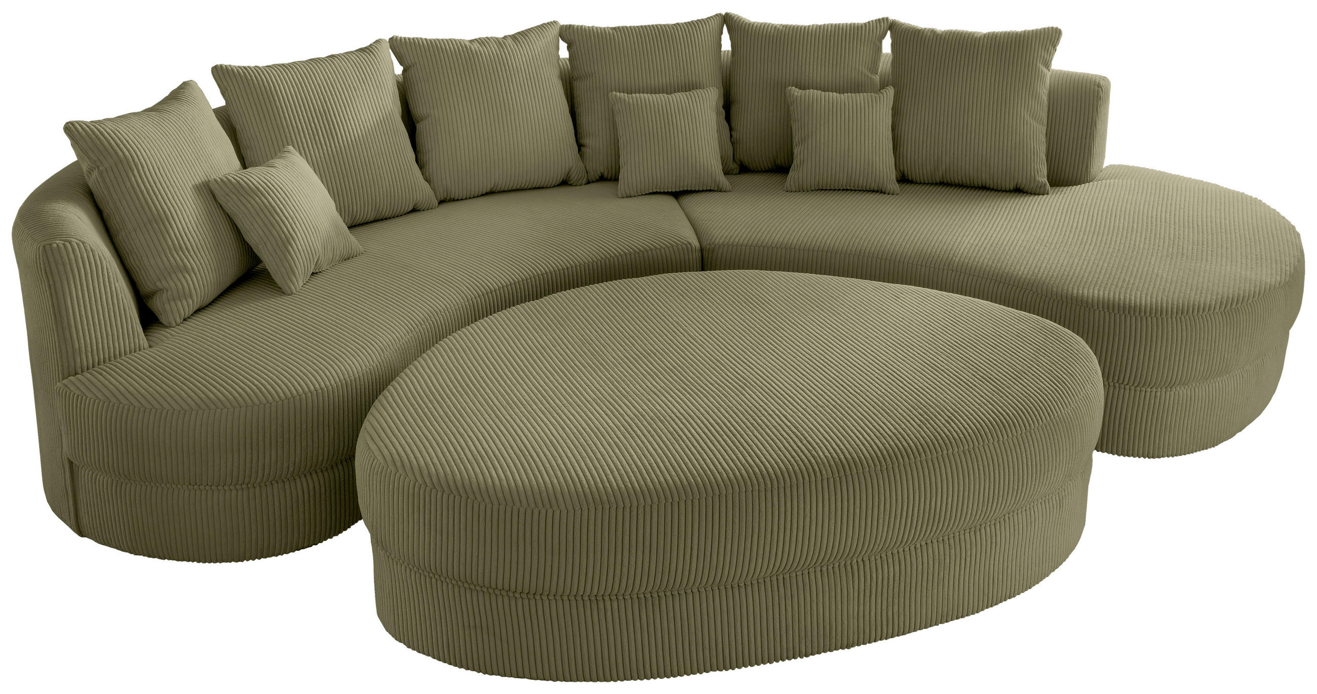 SOFFA i textil olivgrön  - olivgrön/svart, Design, textil/plast (300/160cm) - Livetastic