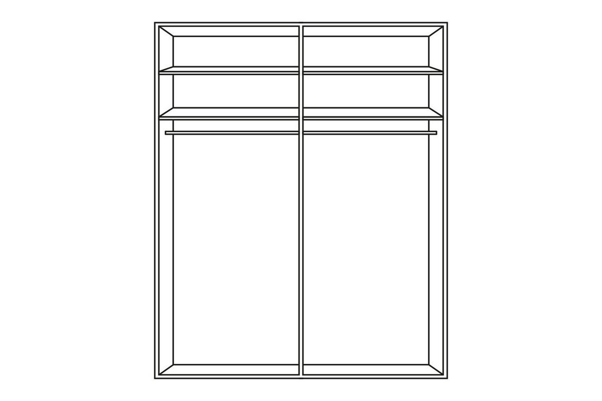 SCHWEBETÜRENSCHRANK Anthrazit, Schwarz, Eichefarben  - Eichefarben/Anthrazit, Design, Glas/Holz (167/240/68cm) - Dieter Knoll