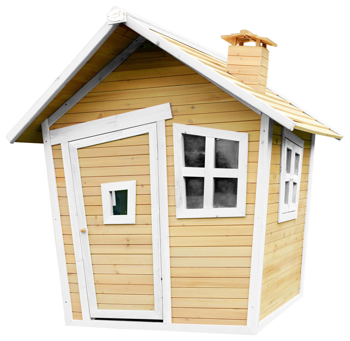 SPIELHAUS 144/146/157 cm  - Braun/Weiß, KONVENTIONELL, Holz (144/146/157cm) - Ambia Garden