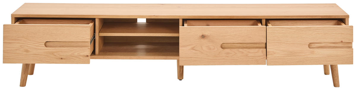 NÍZKA KOMODA, dub, prírodná farba, 180/40/32 cm - prírodná farba, Lifestyle, drevo/kompozitné drevo (180/40/32cm) - MID.YOU