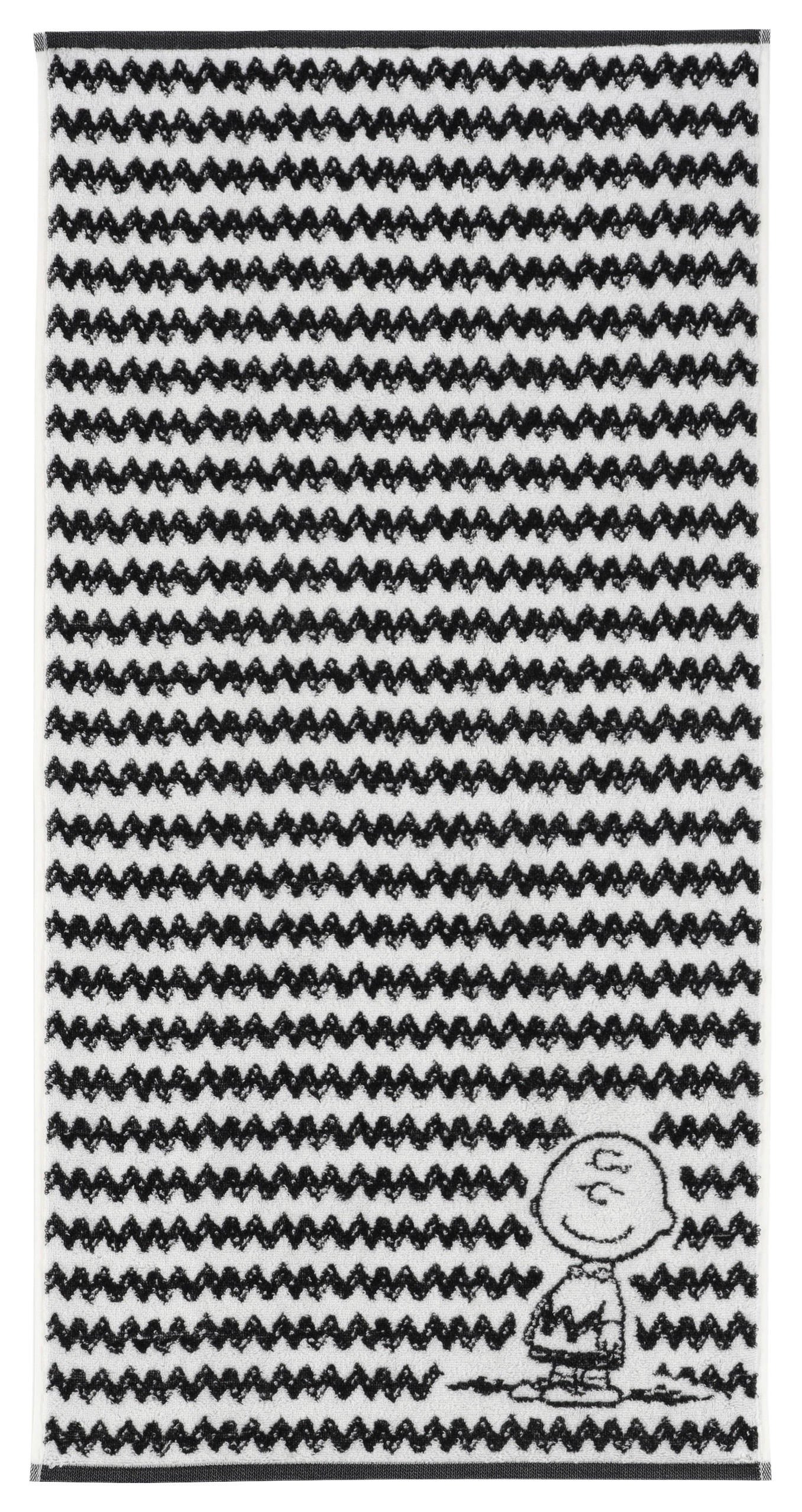 HANDTUCH Charlie Brown Schwarz  - Schwarz, Design, Textil (50/100cm) - Vossen