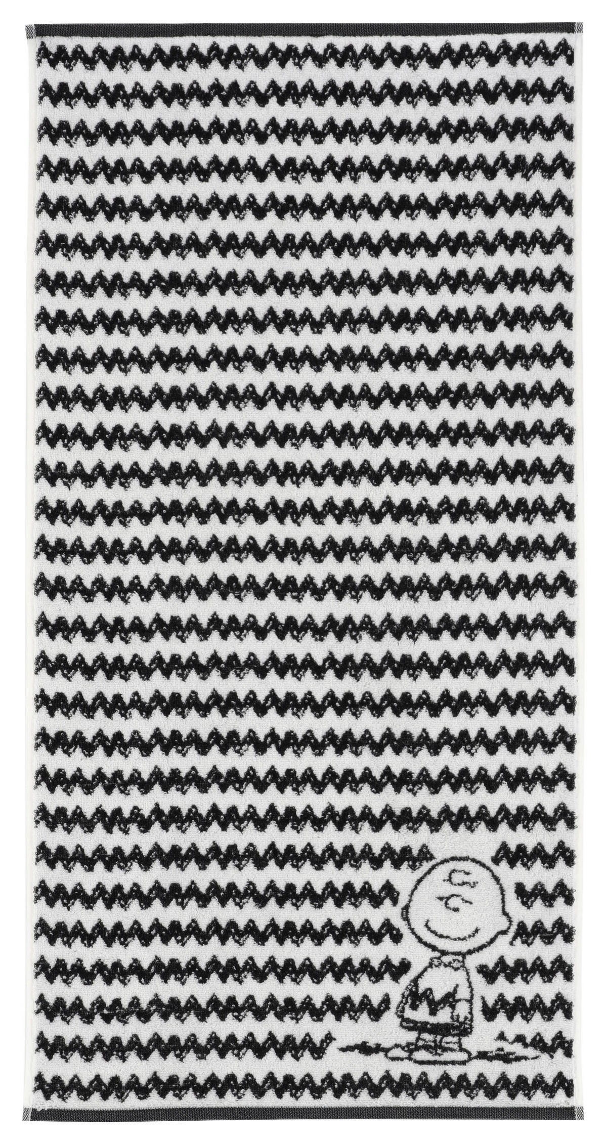 HANDTUCH Charlie Brown Schwarz  - Schwarz, Design, Textil (50/100cm) - Vossen