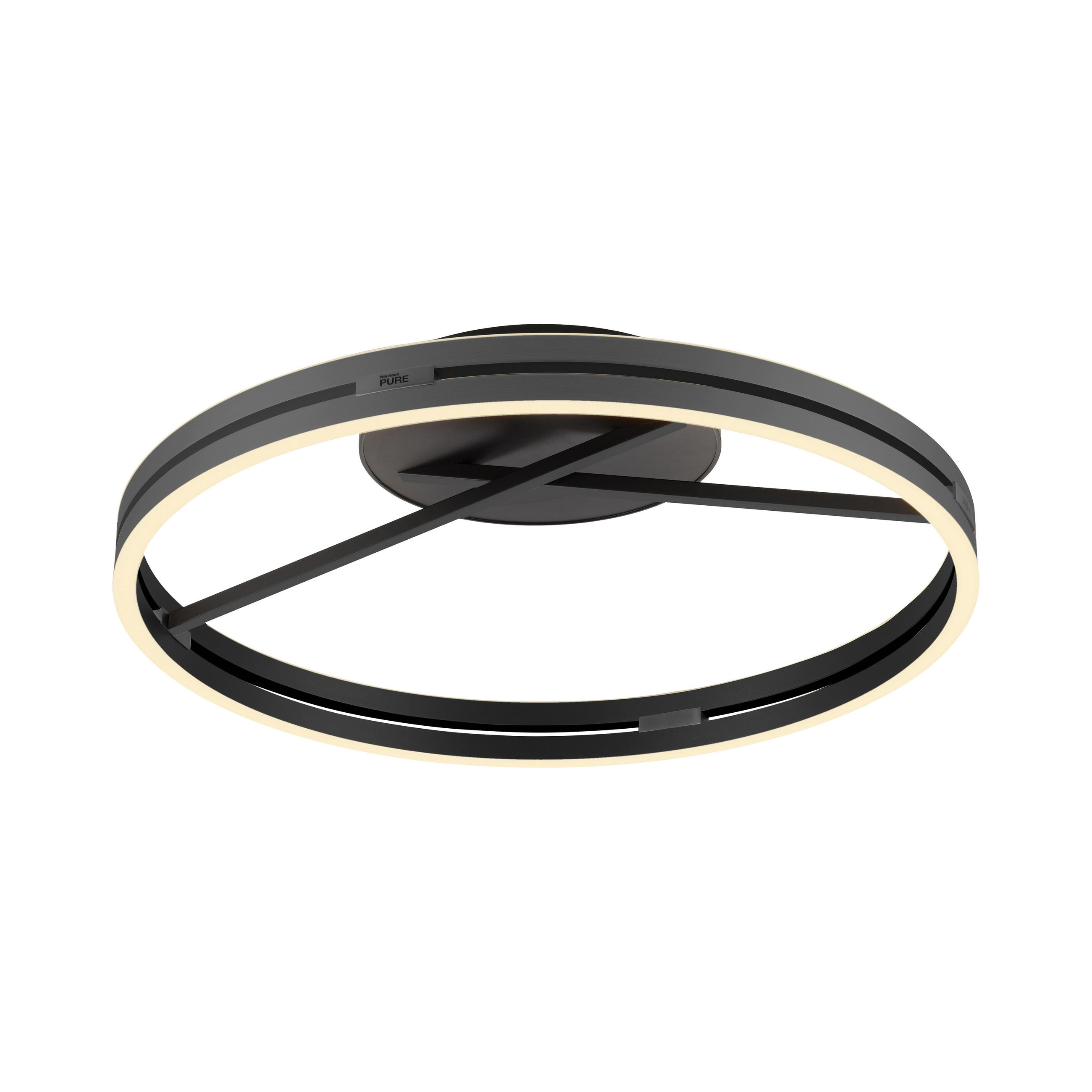 LED-DECKENLEUCHTE    60/60/17.8 cm  - Schwarz, Design, Kunststoff/Metall (60/60/17.8cm) - Neuhaus PURE