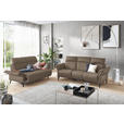 2-SITZER-SOFA in Mikrofaser Taupe  - Taupe/Schwarz, KONVENTIONELL, Textil/Metall (178/103/95cm) - Dieter Knoll