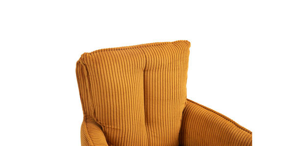 ARMLEHNSTUHL in Eisen Cord - Currygelb/Schwarz, Design, Textil/Metall (62/95/67cm) - Novel