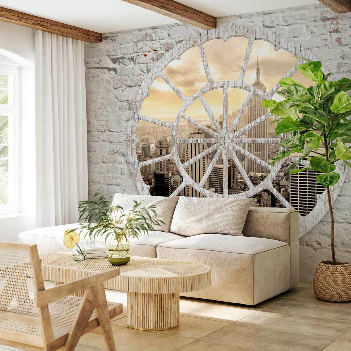 FOTOTAPETE  - Ecru/Weiß, LIFESTYLE, Textil (250/175cm) - artgeist