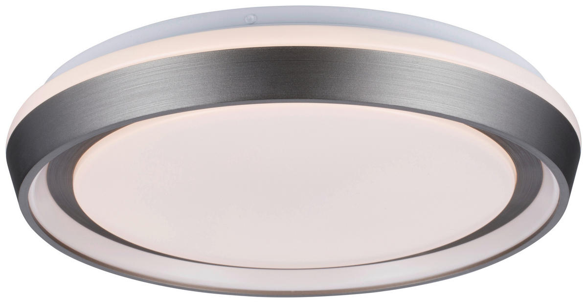 STROPNÉ LED SVIETIDLO, 38,5/7,5 cm  - antracitová, Design, kov/plast (38,5/7,5cm) - Novel