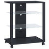 TV-RACK - Schwarz, Basics, Holzwerkstoff/Kunststoff (60/70/41cm) - MID.YOU