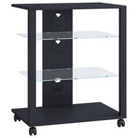 TV-RACK - Schwarz, Basics, Holzwerkstoff/Kunststoff (60/70/41cm) - MID.YOU