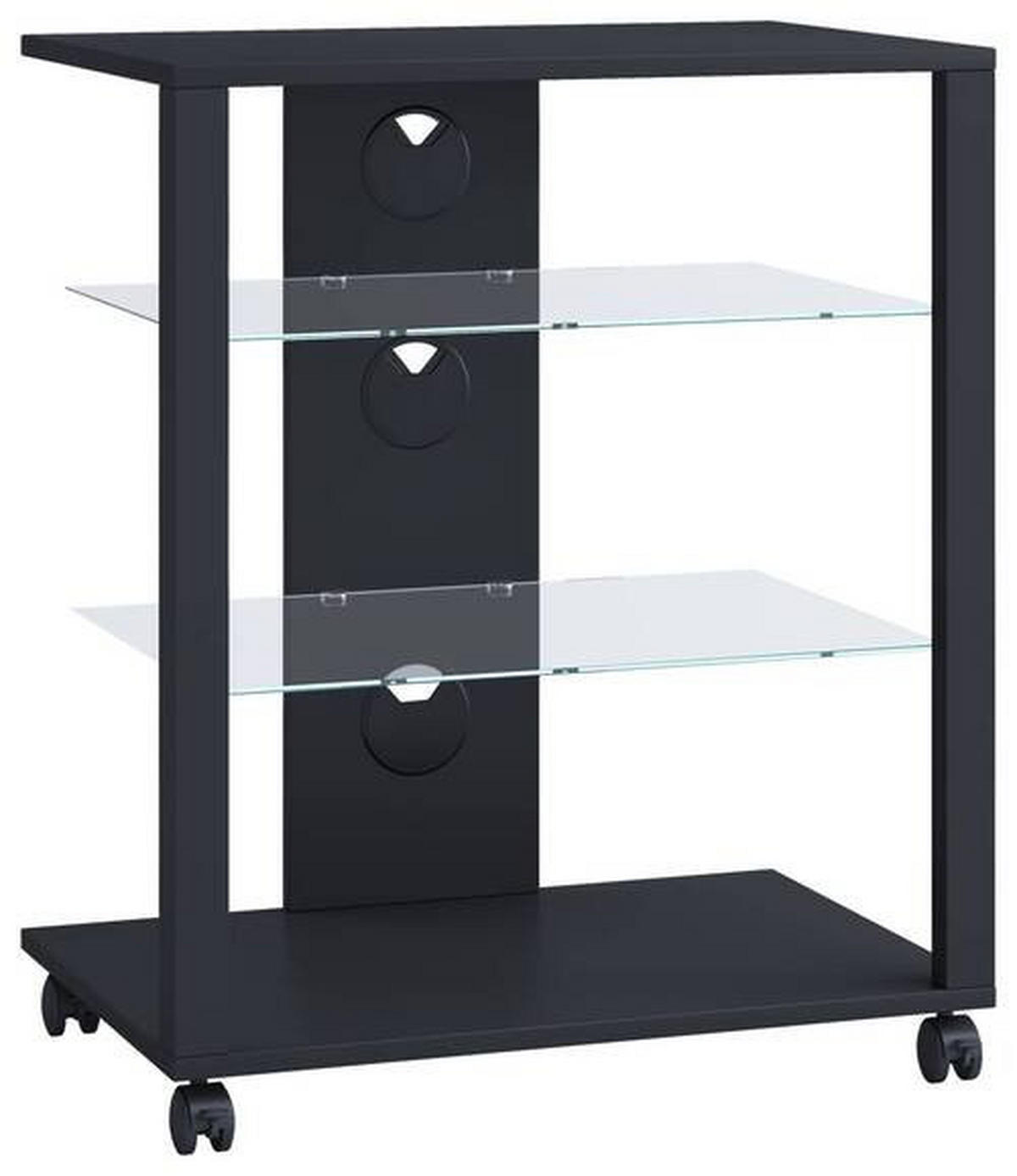 TV-RACK - Schwarz, Basics, Holzwerkstoff/Kunststoff (60/70/41cm) - MID.YOU