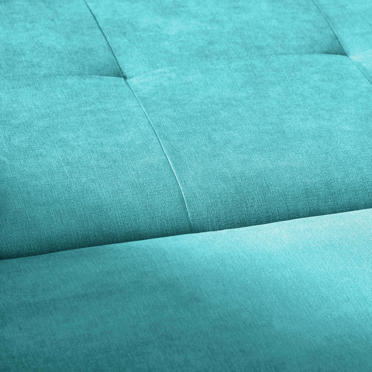 ECKSOFA Türkis, Schlammfarben Flachgewebe  - Türkis/Schlammfarben, Design, Kunststoff/Textil (271/175cm) - MID.YOU