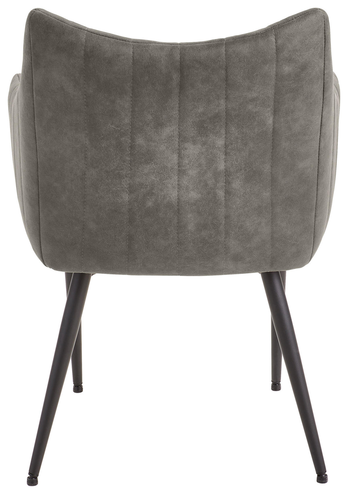 ARMLEHNSTUHL  in Eisen Lederlook  - Schlammfarben/Graubraun, KONVENTIONELL, Holz/Textil (60/87/69cm) - Livetastic