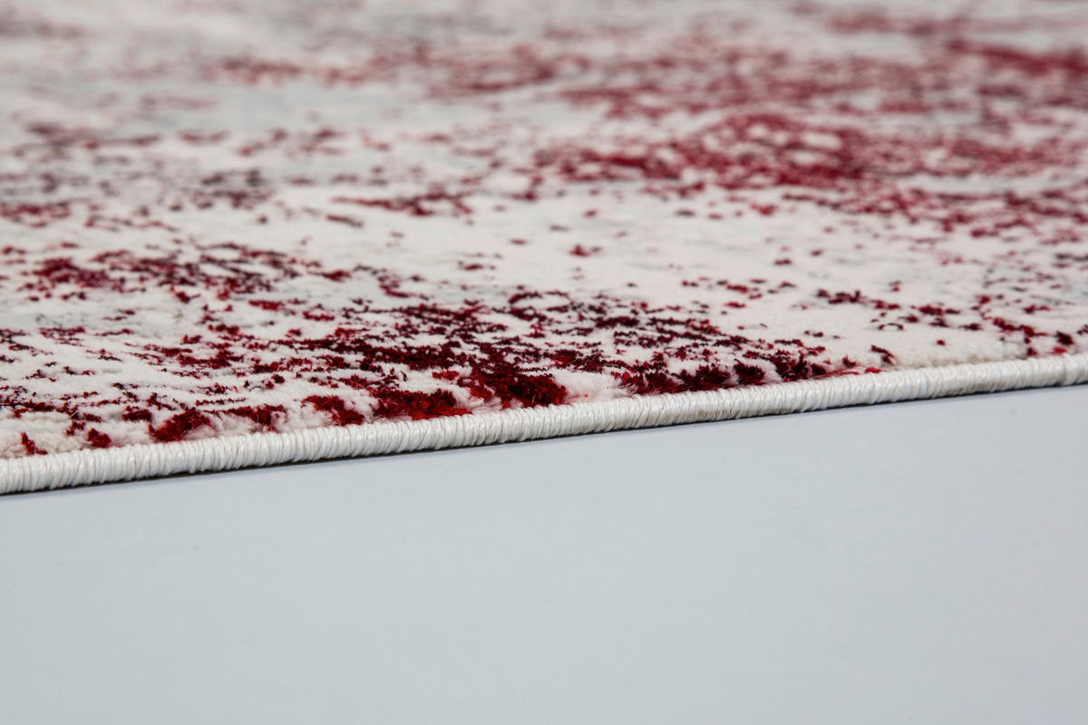 WEBTEPPICH 133/190 cm Antea Creme, Rot  - Rot/Creme, Design, Textil (133/190cm) - Schöner Wohnen
