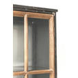 VITRINE  in massiv Pappel Grau, Naturfarben, Hellbraun - Hellbraun/Naturfarben, Design, Glas/Holz (97/187/39cm) - Ambia Home