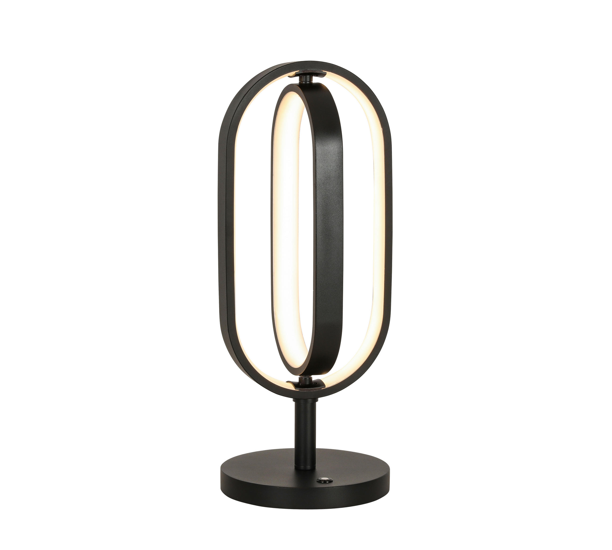 STOLNÍ LED LAMPA, dotykový stmívač, 21/50 cm  - černá, Design, kov/plast (21/50cm) - Novel