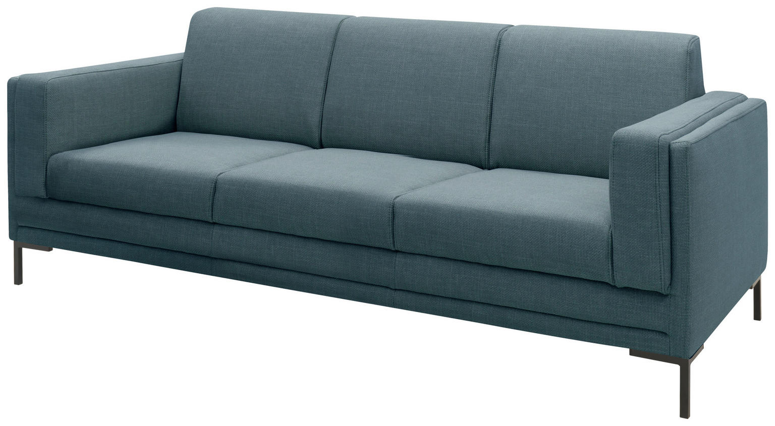 3-SITZER-SOFA Webstoff Petrol - elegantes Design