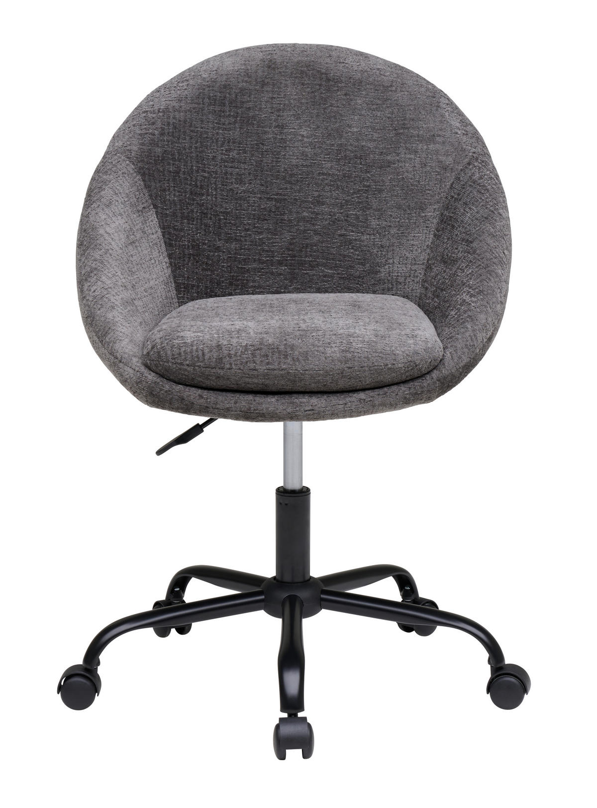 VRTLJIVI STOL kovina, tekstil siva, bela  - siva/črna, Moderno, kovina/umetna masa (62/79/87/61cm) - MID.YOU